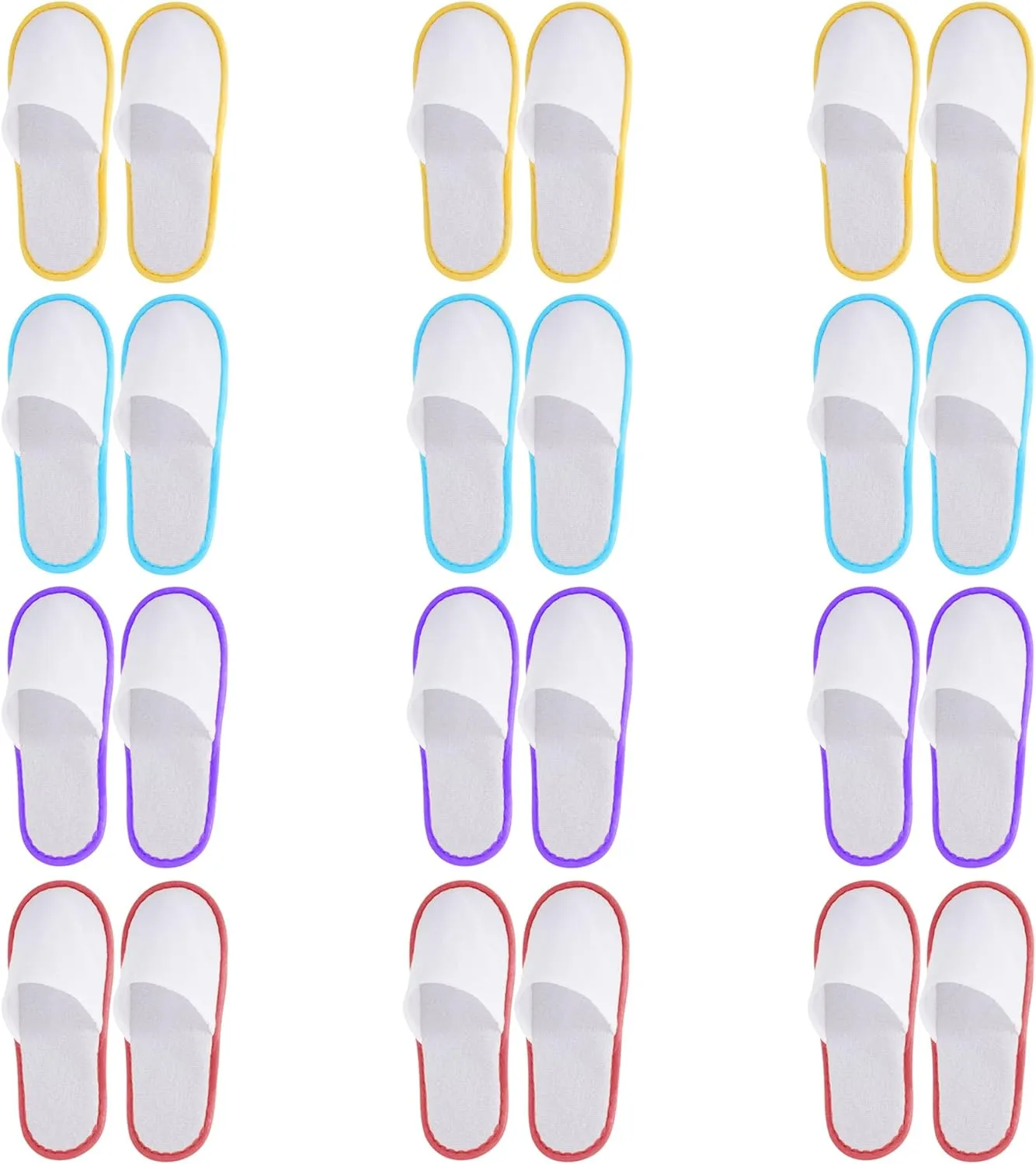 12 Pairs Non Slip Spa Slippers Home Slippers Spa slippers For Guest Unisex Reusable Spa Slippers for Women Home Indoor Bedroom Wedding Housewarming Party
