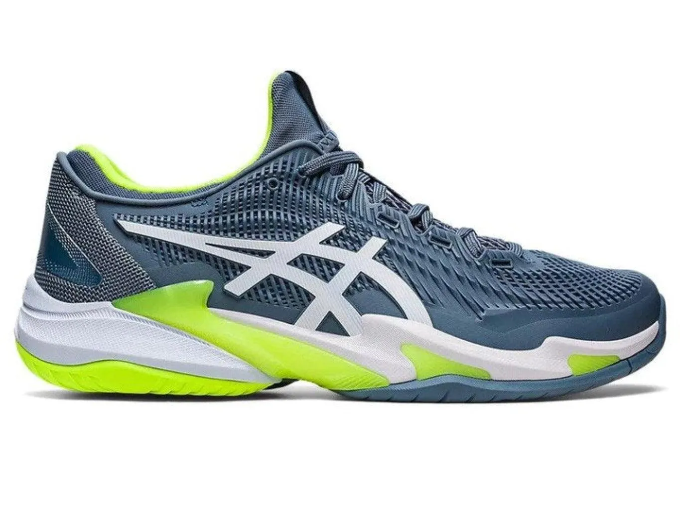 ASICS MEN'S COURT FF 3 (STELL BLUE/WHITE/YELLOW)