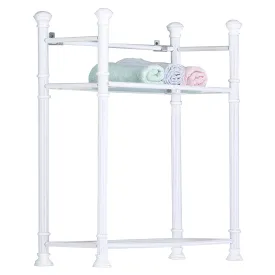 Bathroom Accent, Shelves, Storage, Tempered Glass, Contemporary & Modern - White by Couch.com