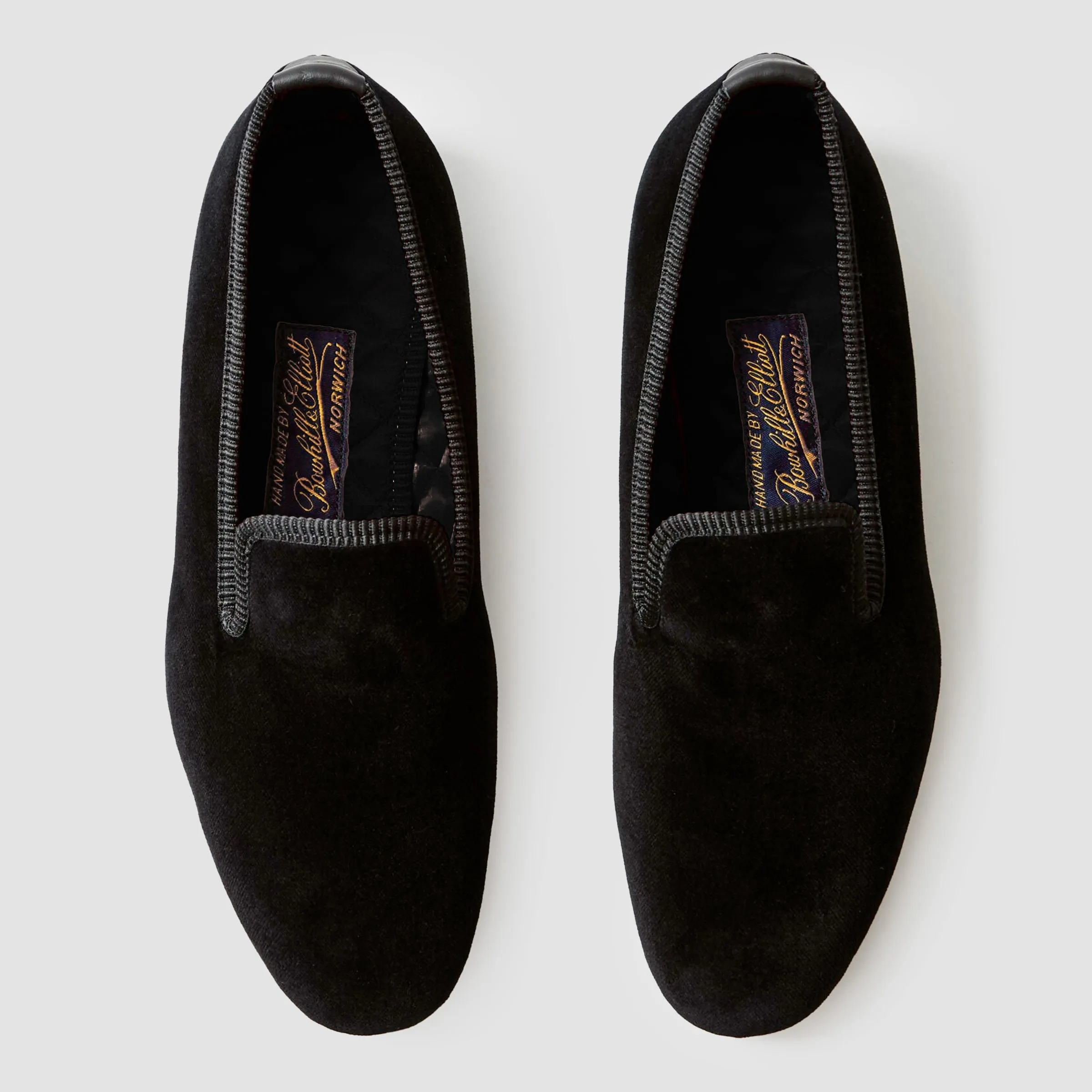 Black Velvet Plain Albert Slipper