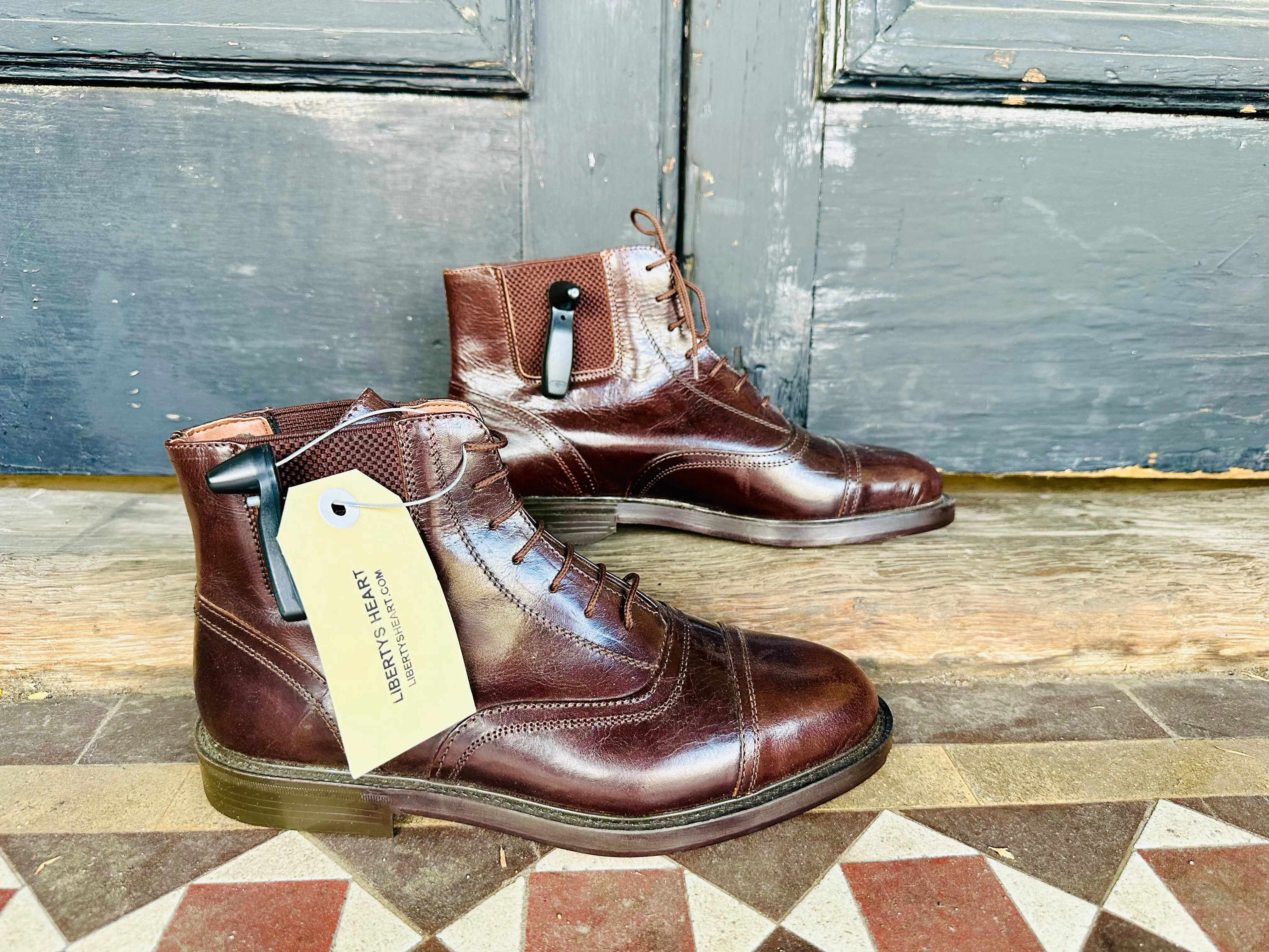 Brown 70s Leather Lace Up Boots