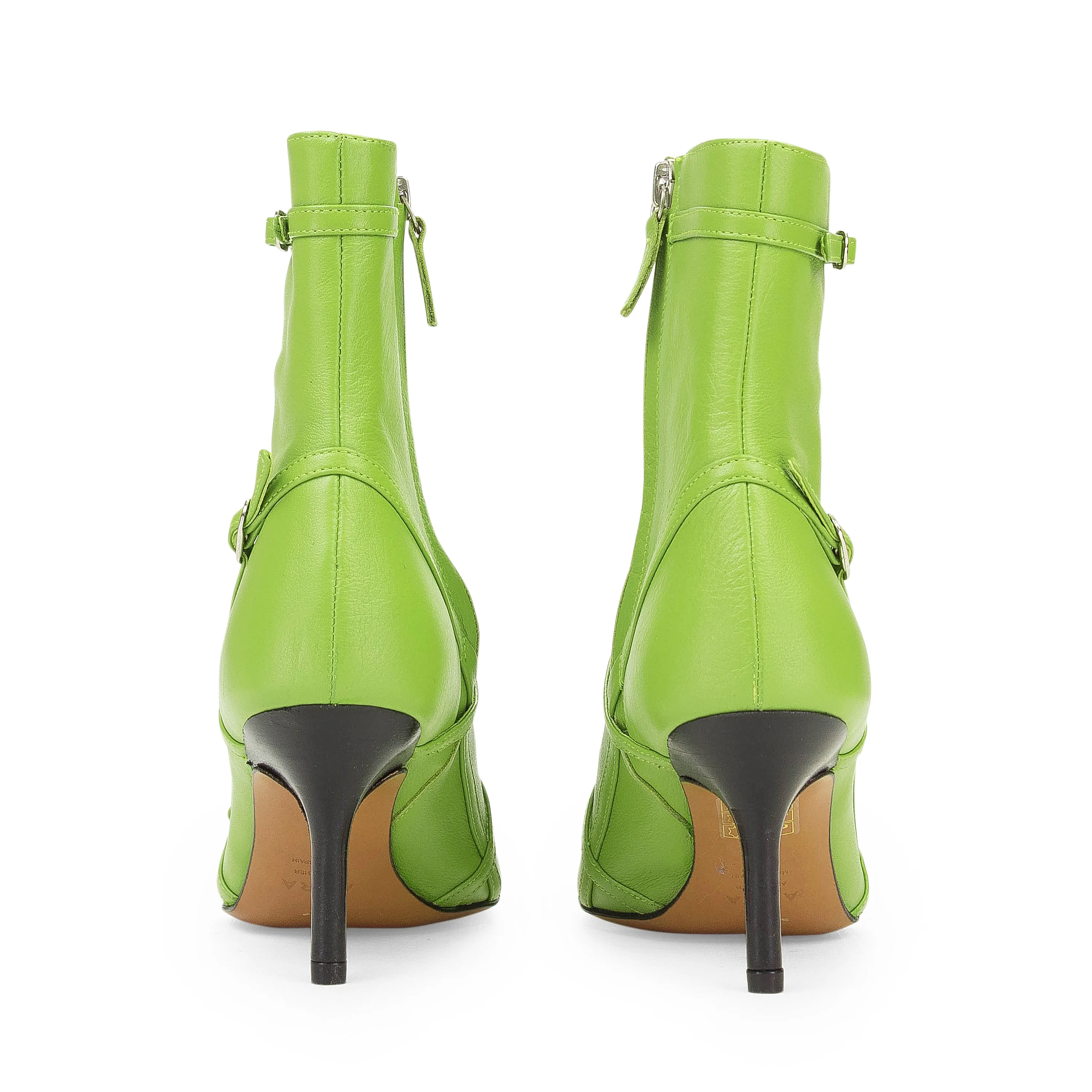 GREEN BELT ANKLE BOOTS