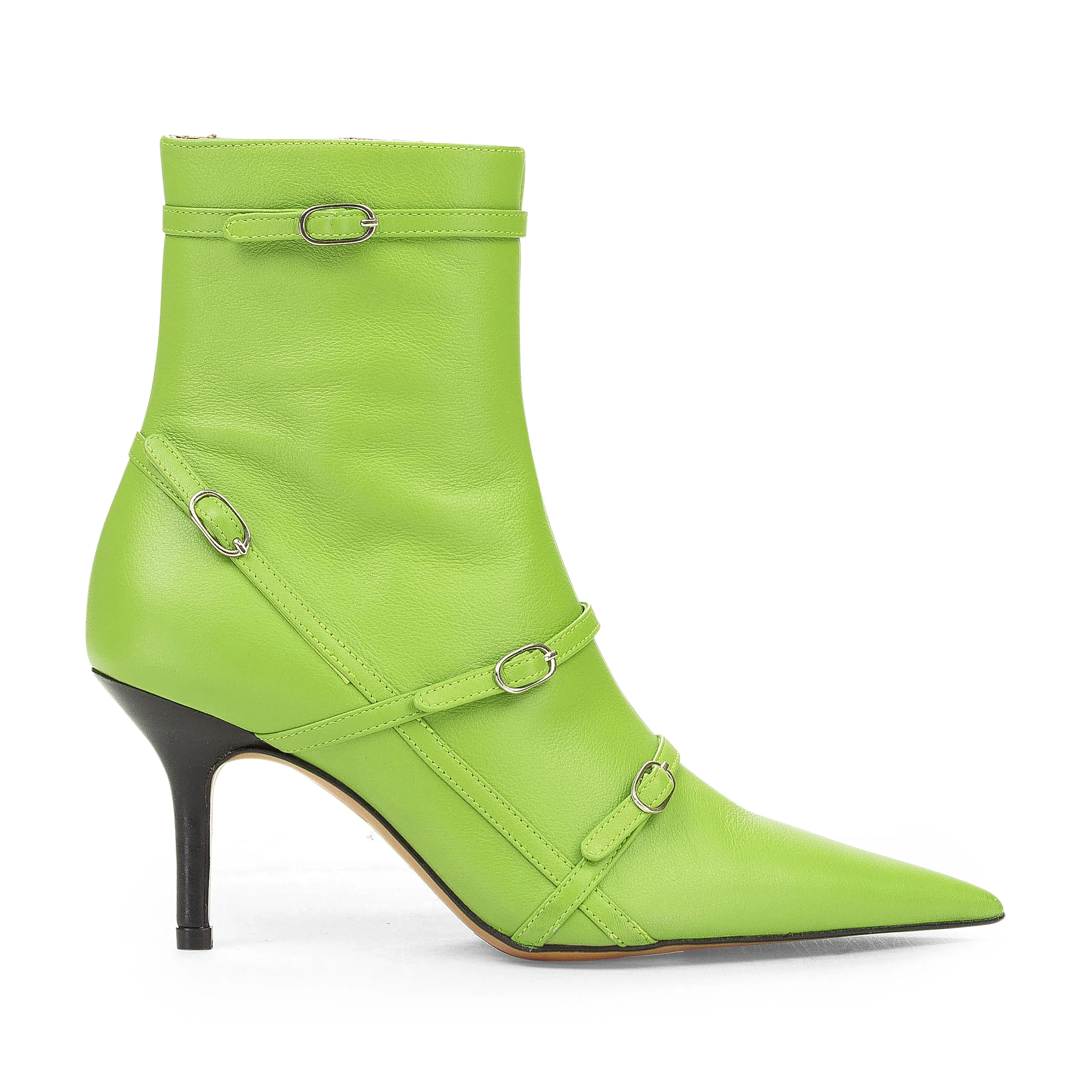 GREEN BELT ANKLE BOOTS