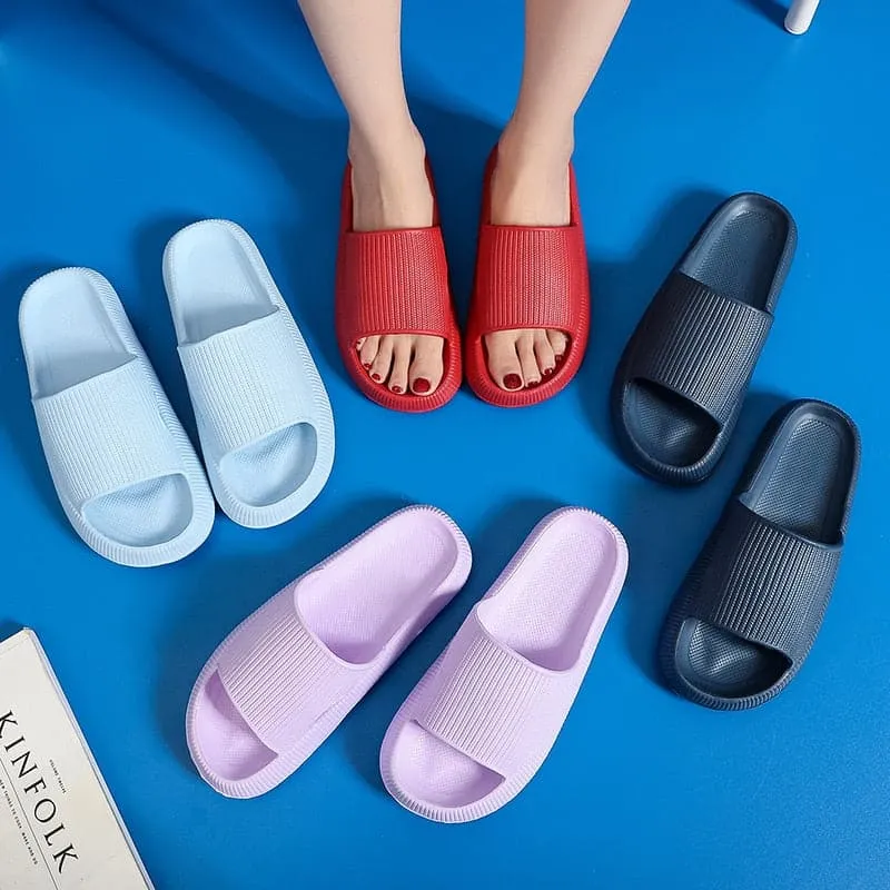 Home Cloud Slippers Summer Thick Platform Women 2023 Sandals Indoor Bathroom Anti-slip Slides Ladies men's Shoes Dropshipping
