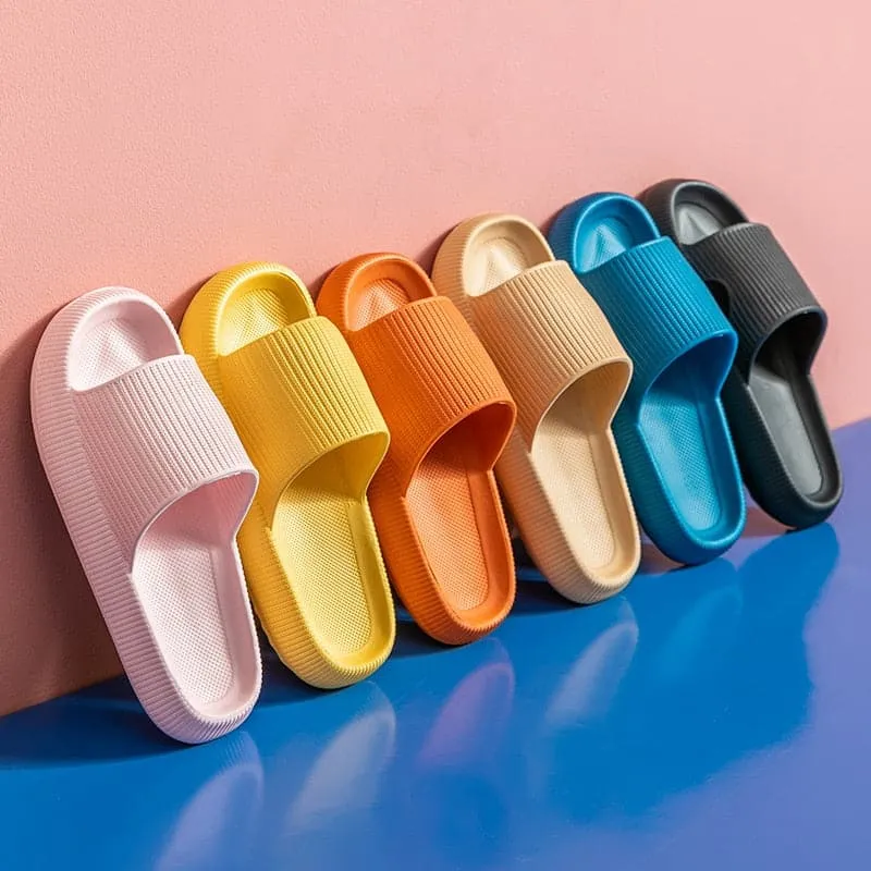 Home Cloud Slippers Summer Thick Platform Women 2023 Sandals Indoor Bathroom Anti-slip Slides Ladies men's Shoes Dropshipping