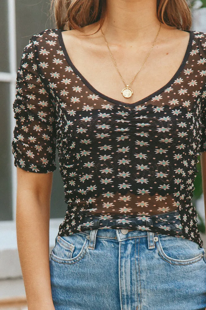 Late Night Rendezvous Crop Top Black