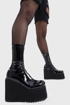 Lights Out Chunky Platform Ankle Boots