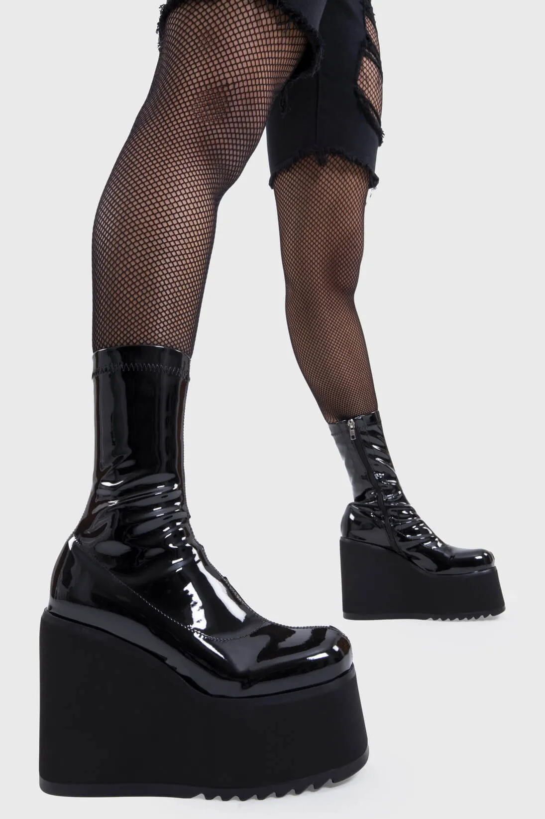 Lights Out Chunky Platform Ankle Boots