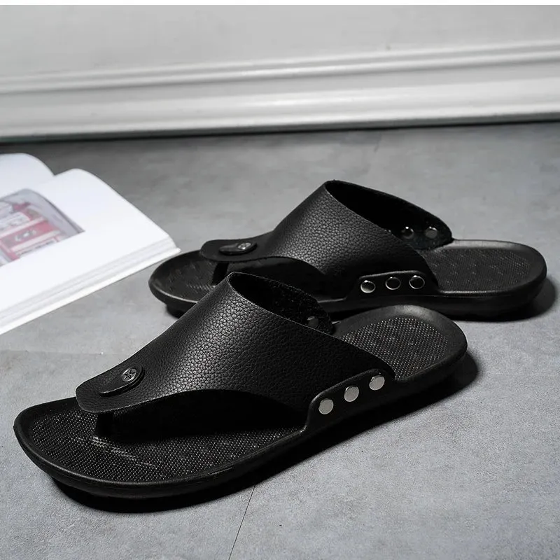 Mens Flip Flops Beach Casual Non-Slip Bathroom Slippers