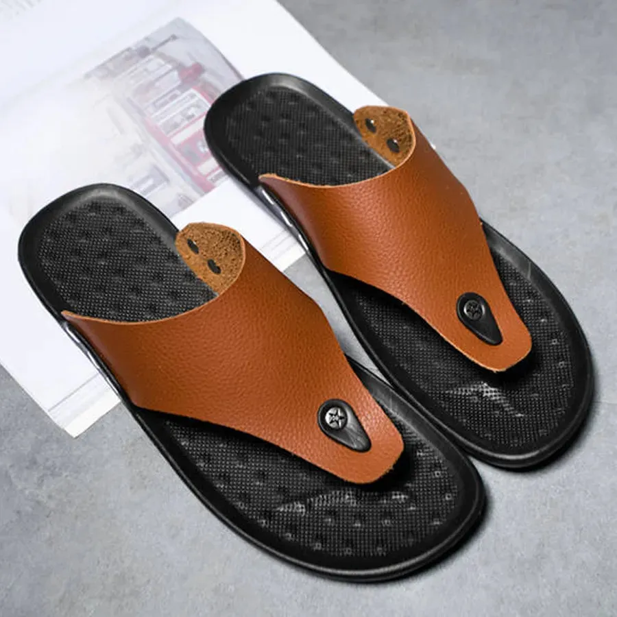 Mens Flip Flops Beach Casual Non-Slip Bathroom Slippers