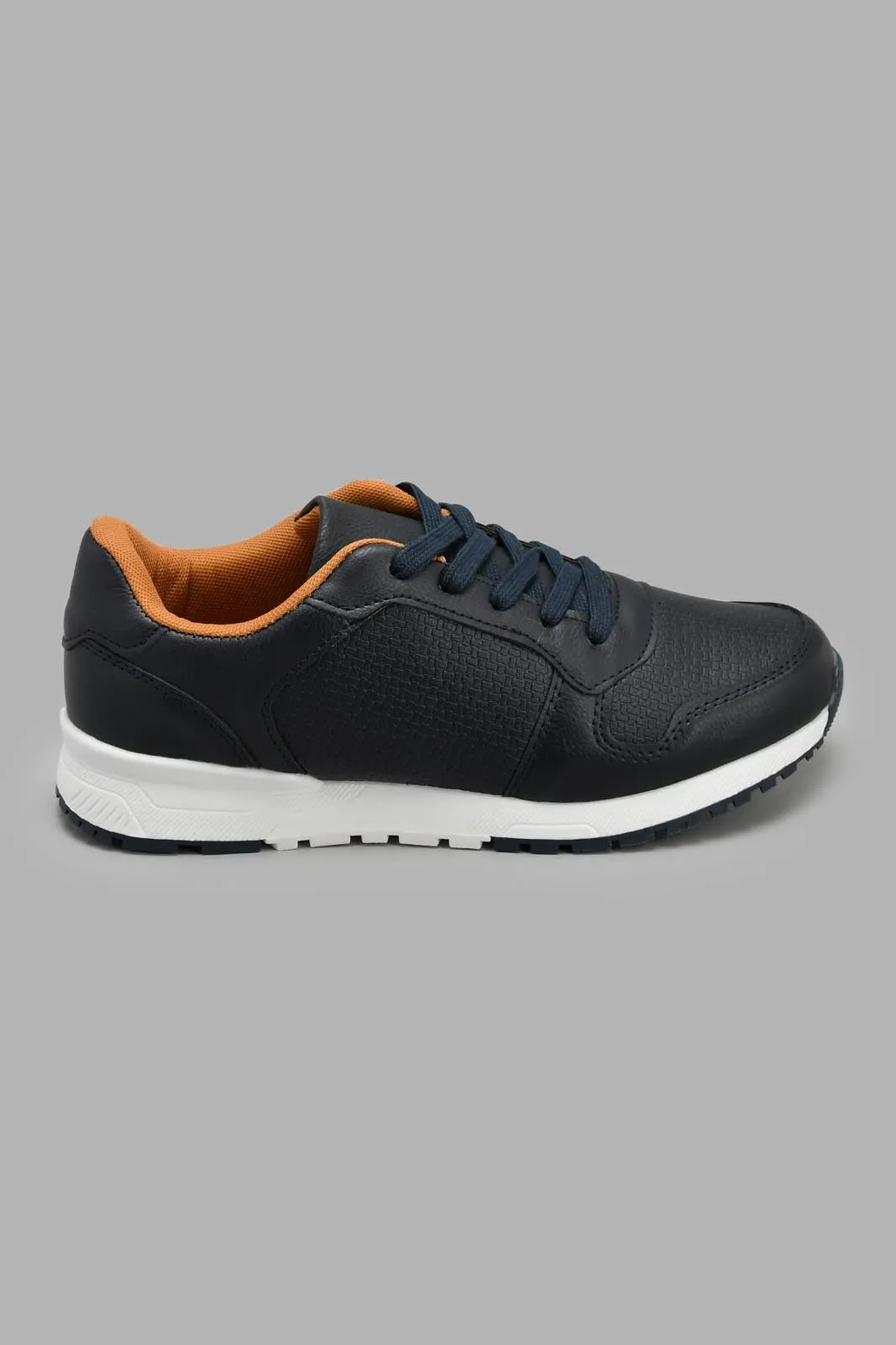 Navy Textured Skate Sneaker