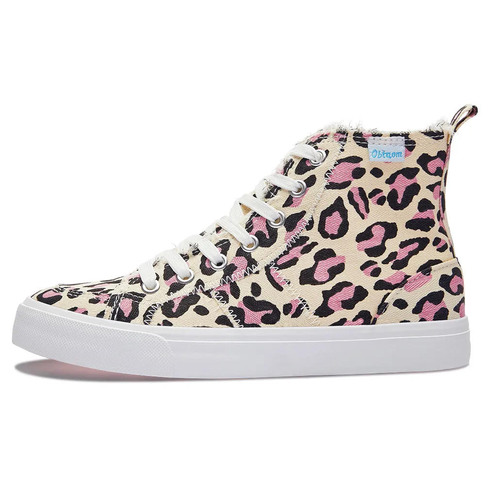 Obtaom Womens High Top Canvas Shoes Play Mid Fashion Sneaker