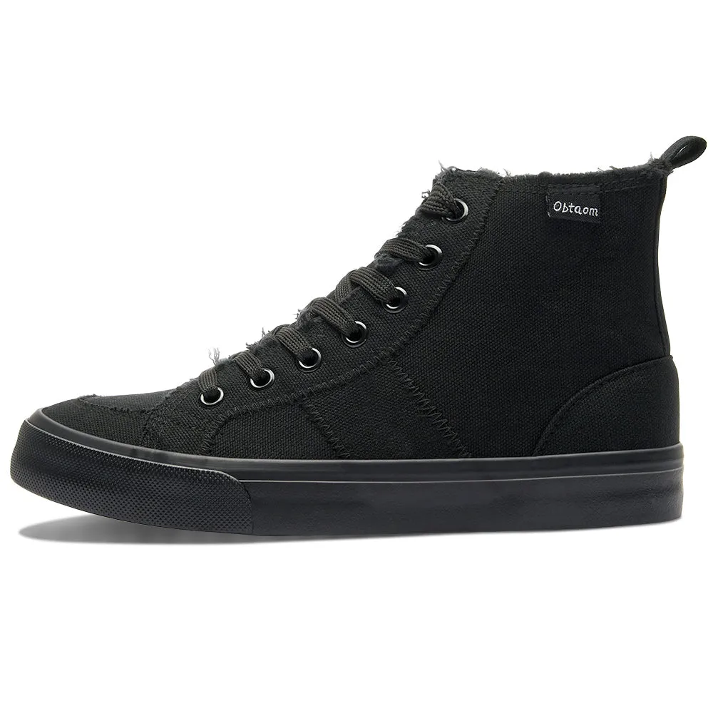 Obtaom Womens High Top Canvas Shoes Play Mid Fashion Sneaker