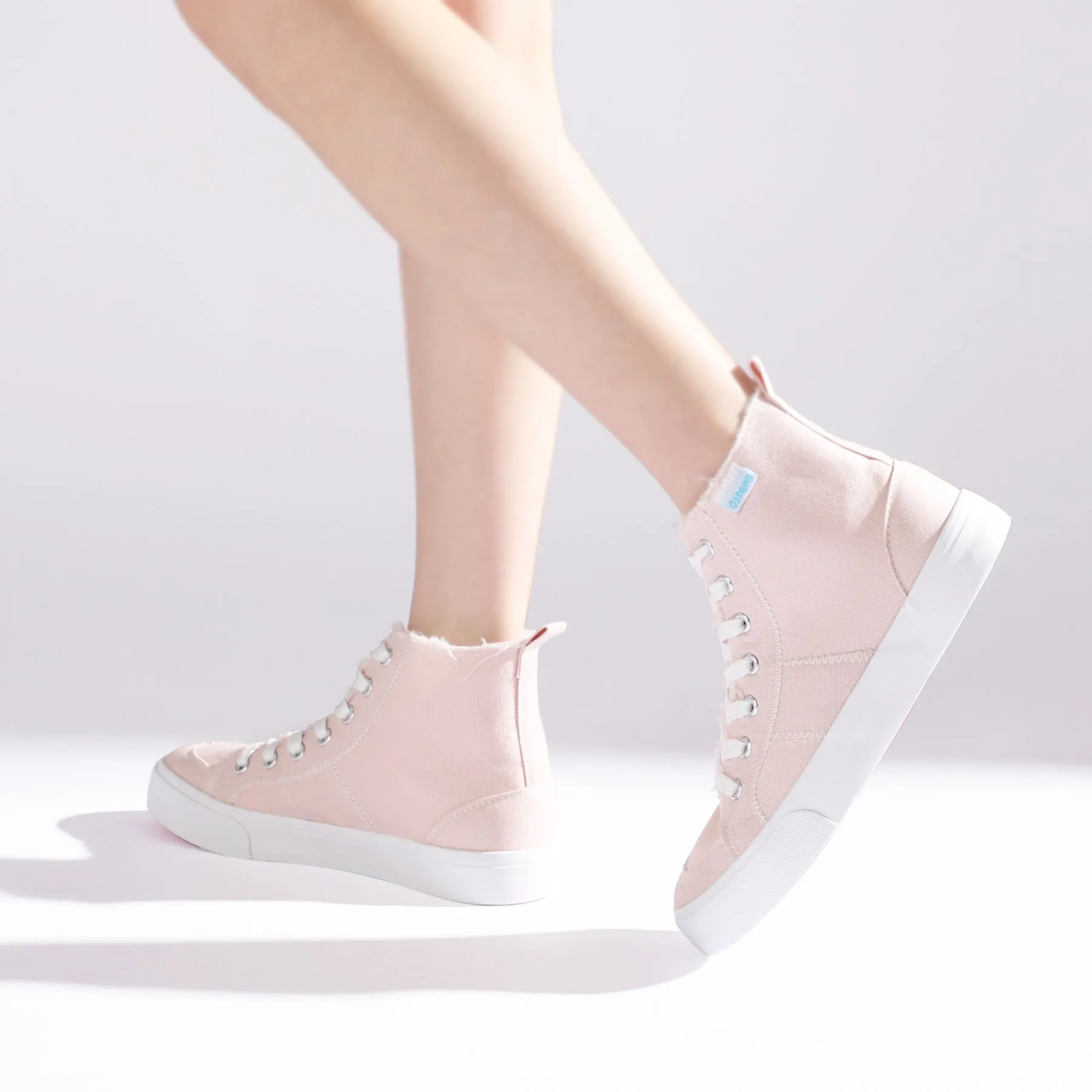 Obtaom Womens High Top Canvas Shoes Play Mid Fashion Sneaker