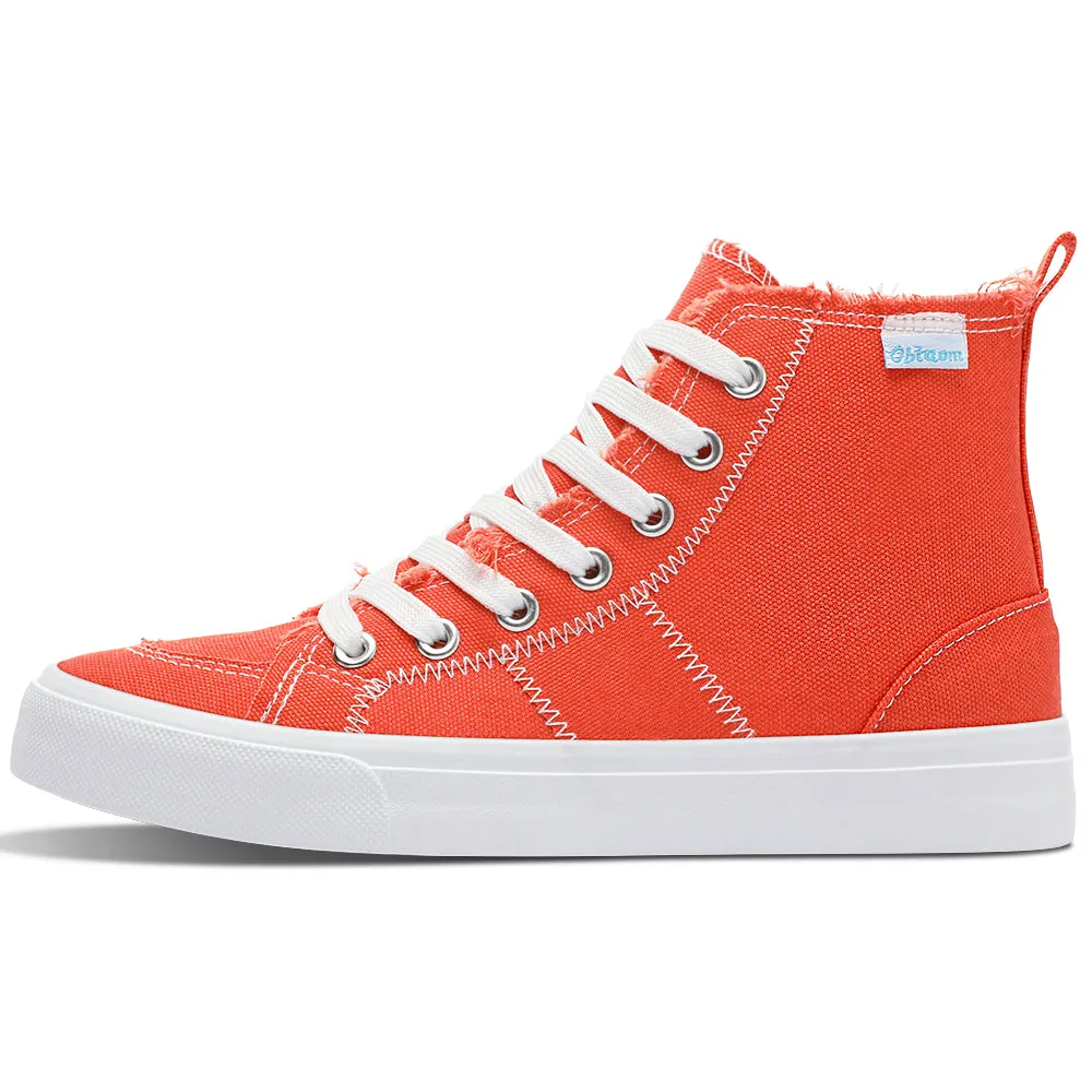 Obtaom Womens High Top Canvas Shoes Play Mid Fashion Sneaker