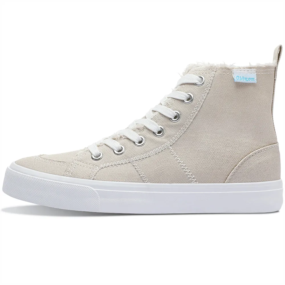 Obtaom Womens High Top Canvas Shoes Play Mid Fashion Sneaker