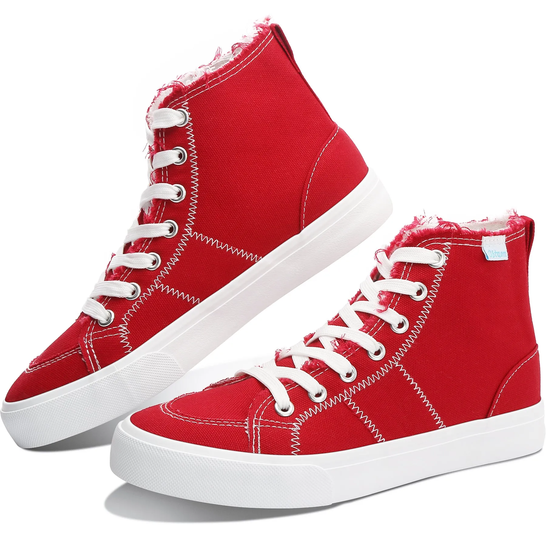 Obtaom Womens High Top Canvas Shoes Play Mid Fashion Sneaker