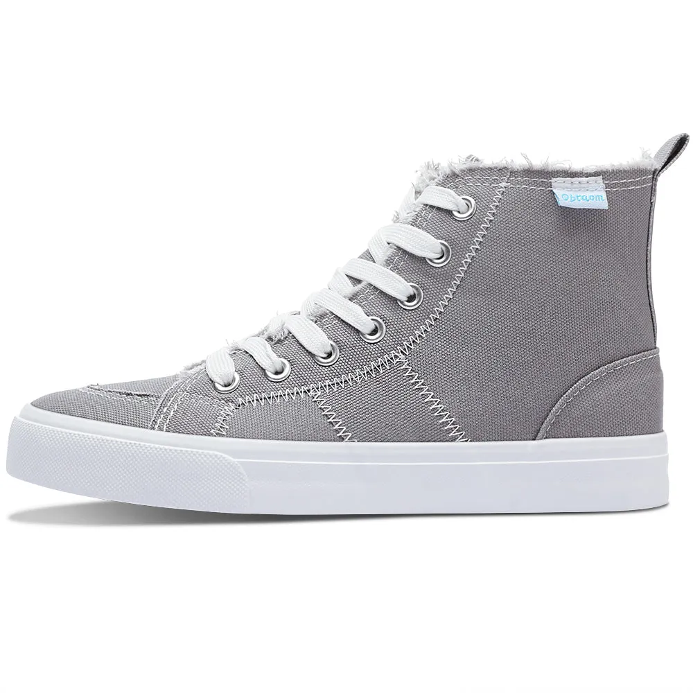 Obtaom Womens High Top Canvas Shoes Play Mid Fashion Sneaker