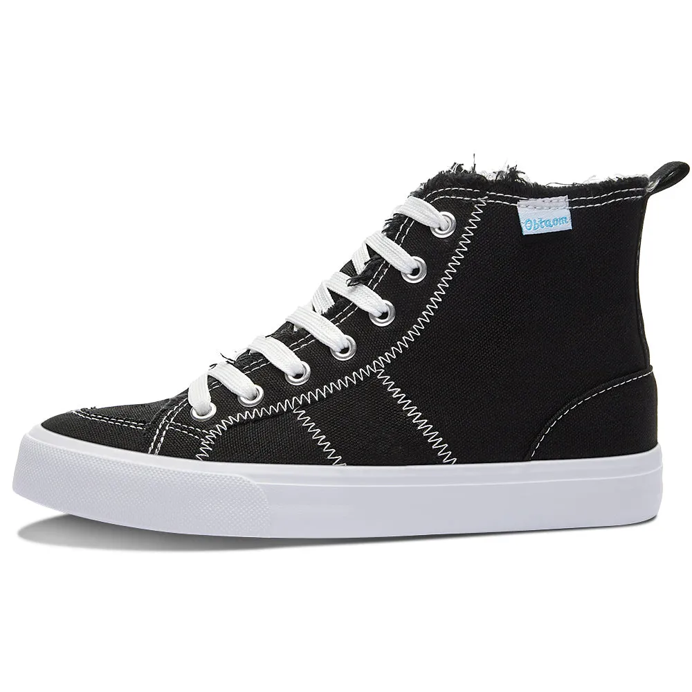 Obtaom Womens High Top Canvas Shoes Play Mid Fashion Sneaker