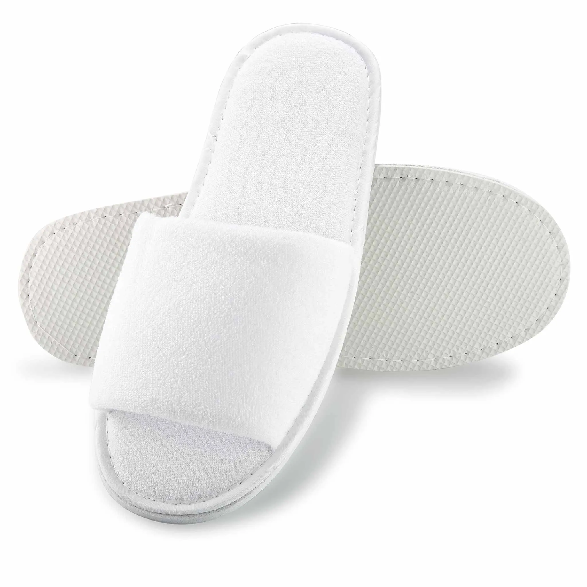 Open Toe Terry Towelling Slippers, 28cm (Case of 100)