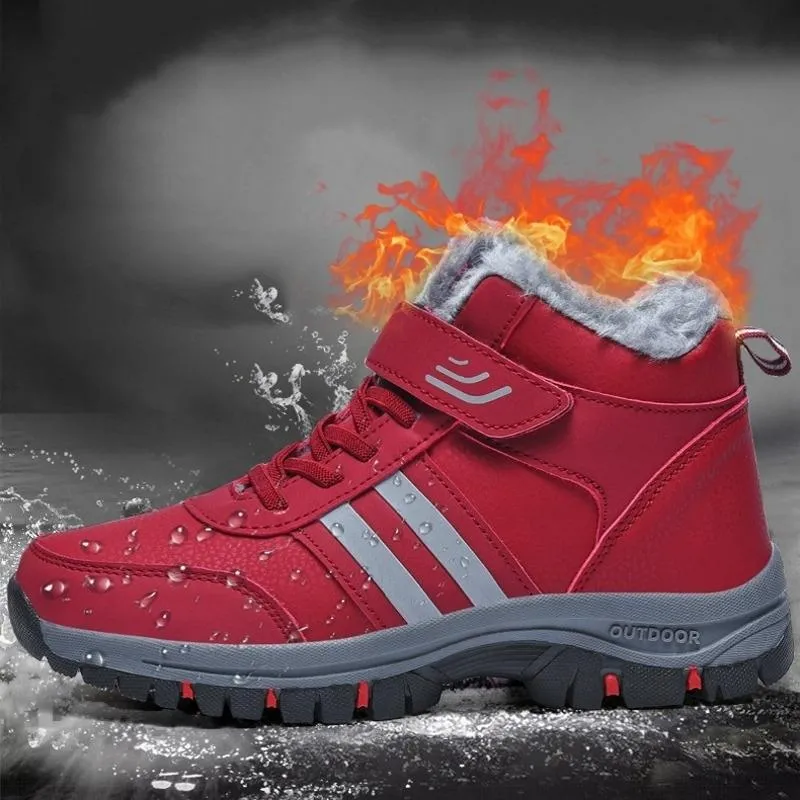 Outdoor Warm Winter Snow Boots Non-Slip Trekking Shoes for Bunions Wide Feet
