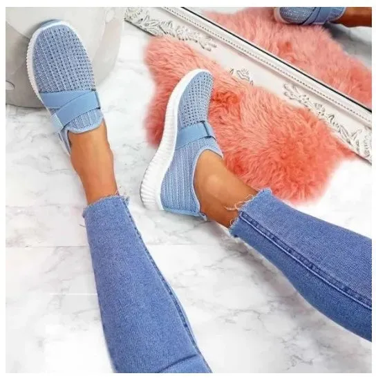 Summer Fly Weave Flats Shoes Women Fashion Plus Size