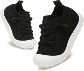Toddler Baby Girls Boys Shoes Toddler Walking Sneakers Kids Barefoot Slip on Tennis Infant Shoes Lightweight Breathable for First Babies