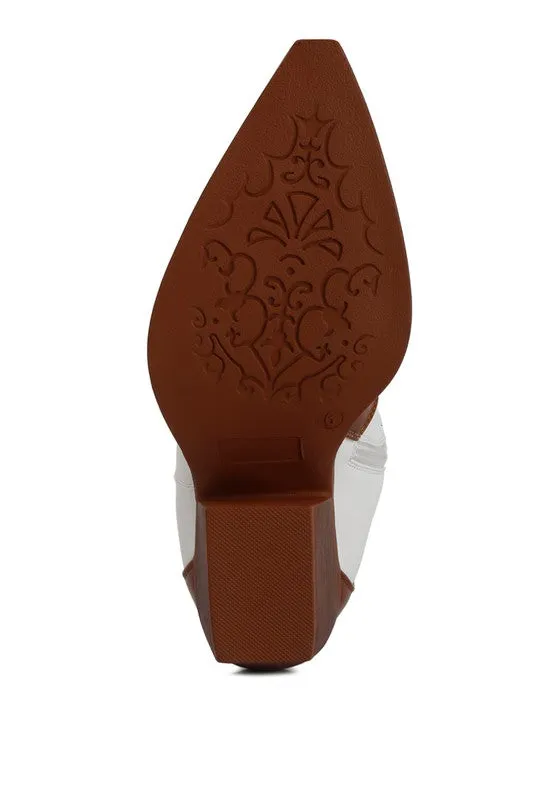 Two Tone Cowgirl Ankle Bootie