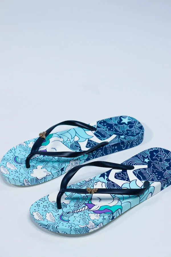 Viny - Women’s Lightweight Unicorn Beach/ Home Flip-Flops